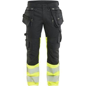 Blåkläder 1130-1149 High Vis Werkbroek Stretch Zwart/High Vis Geel maat D88