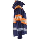Blåkläder 4404-2513 Dames Softshell Jack High Vis Marineblauw/Oranje maat L