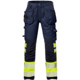Fristads Hi Vis Werkbroek Stretch Klasse 1 2706 Plu - Hi-Vis geel/marineblauw