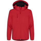 Clique - Classic Softshell Jacket - Rood - Junior - 3-laagse Softshell Jas