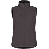 Clique Classic Softshell Vest Dames Donkergrijs maat 34/XS