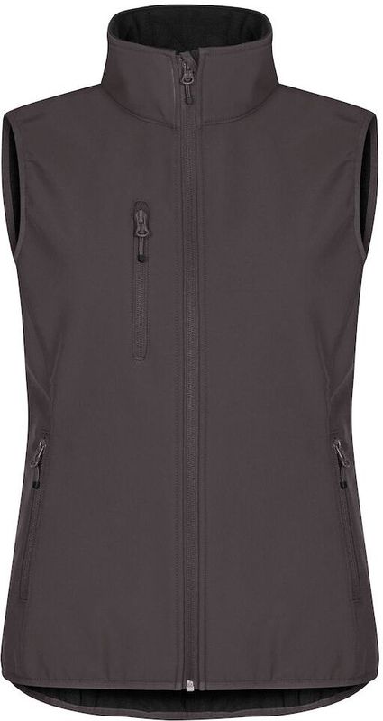 Clique Classic Softshell Vest Dames Donkergrijs maat 34/XS