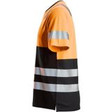 Snickers 2534 AllroundWork High-Vis T-Shirt Klasse 1 - HV Oranje Zwart