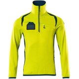 Mascot 19303-316 Fleecetrui met korte rits Hi-Vis Geel/Donkerpetrol maat XL