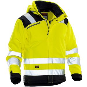 Jobman 1347 Hi-Vis Winter Jacket Star Geel/Zwart maat 3XL