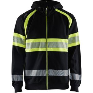 Blåkläder 3552-1158 High vis Hooded sweatshirt Zwart/High Vis Geel