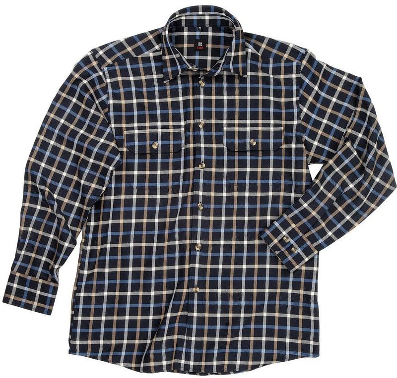 FHB Alois Werkhemd Marineblauw-Korenblauw maat 37/38