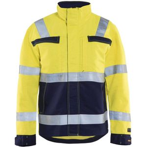 Blåkläder 4087-1514 Multinorm jack. Ongevoerd High Vis Geel/Marineblauw maat 4XL