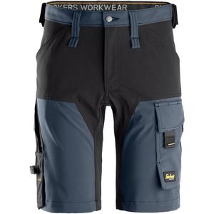 Snickers 6173 AllroundWork 4-Weg Stretch Korte broek Marineblauw/Zwart maat 44