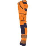 Dassy - Aruba Stretch - Hogezichtbaarheidsbroek - Fluo-Oranje/Marineblauw