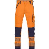 Dassy - Aruba Stretch - Hogezichtbaarheidsbroek - Fluo-Oranje/Marineblauw