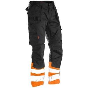 Jobman 2513 Hi-Vis Trousers Hp Zwart/Oranje