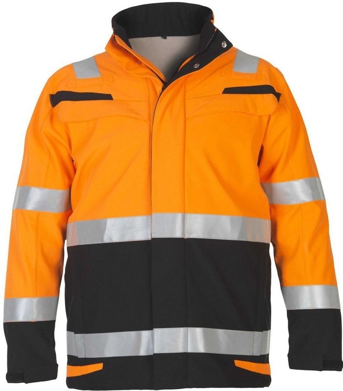 Hydrowear Menorca Multinorm Softshell Fluor Oranje/Zwart maat S