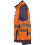 Dassy - Orlando - Hoge Zichtbaarheidsvest - Fluo-Oranje/Marineblauw
