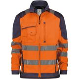Dassy - Orlando - Hoge Zichtbaarheidsvest - Fluo-Oranje/Marineblauw