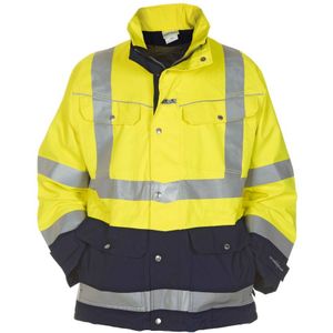 Hydrowear Frankfurt Parka Geel/Marineblauw maat S