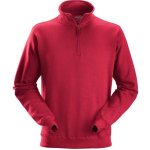 Snickers 2818 Sweatshirt met ½ Rits Chilirood