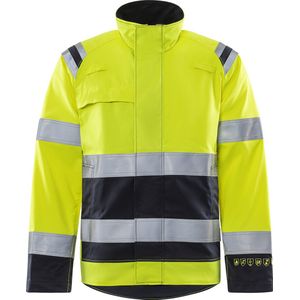 Fristads Flamestat high vis stretchjack klasse 3 4160 ATHF Hi-Vis Geel/Marineblauw maat S