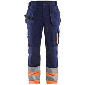 Blåkläder 1529-1860 Werkbroek High Vis Marineblauw/Oranje maat C58