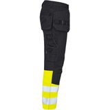 Projob 6560 Signalisatie Stretchbroek Met Kniezakken En Spijkerzakken En Iso 20471 Klasse 1 Heren Geel/Zwart maat C44