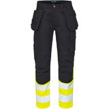 Projob 6560 Signalisatie Stretchbroek Met Kniezakken En Spijkerzakken En Iso 20471 Klasse 1 Heren Geel/Zwart maat C44
