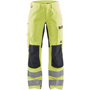 Blåkläder 7191-1512 Multinorm dames werkbroek met stretch Inherent High Vis Geel/Marineblauw maat C42