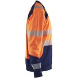 Blåkläder 3541-2528 Sweatshirt High Vis Oranje/Marineblauw