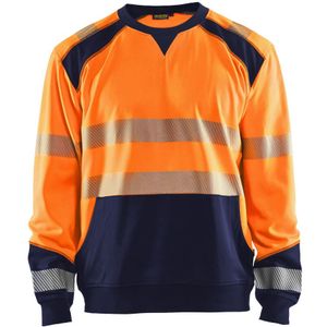 Blåkläder 3541-2528 Sweatshirt High Vis Oranje/Marineblauw