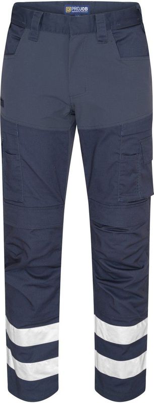 Projob 2509 Volledige Stretchbroek Met Kniezakken En Reflectiebanden Heren Marine maat C50