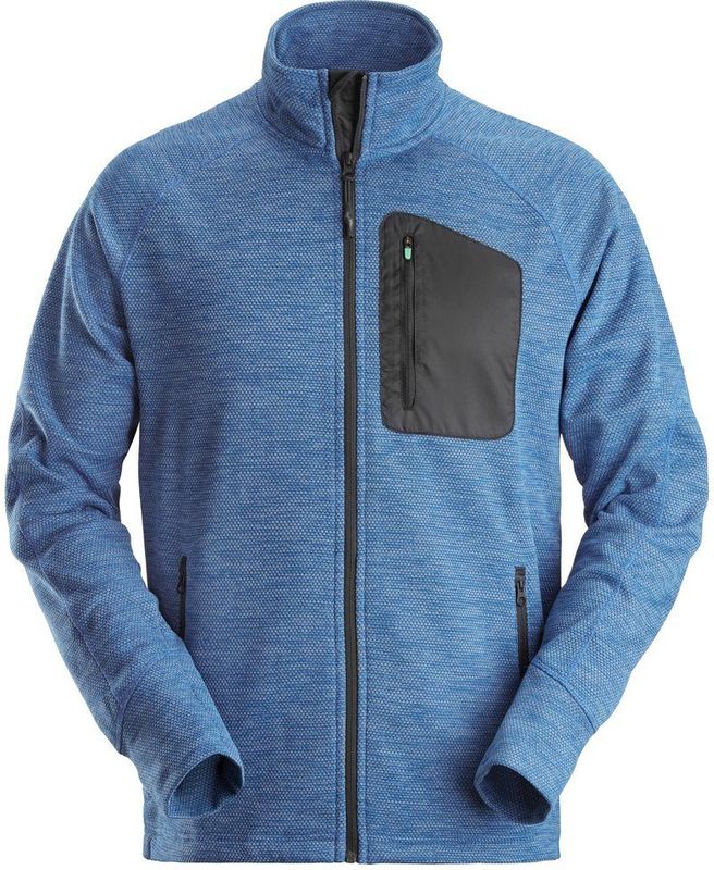 Snickers - 8042 FlexiWork - Fleecejack - Blauw/Zwart