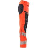 Mascot 19578-236 Dames Broek met kniezakken Hi-Vis Rood/Donkermarine maat 82C48