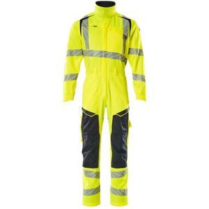 Mascot 19519-236 Overall met kniezakken Hi-Vis Geel/Donkermarine