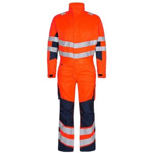 F. Engel 4545 Safety Light Boiler Suit Repreve Orange/Blue Ink maat M