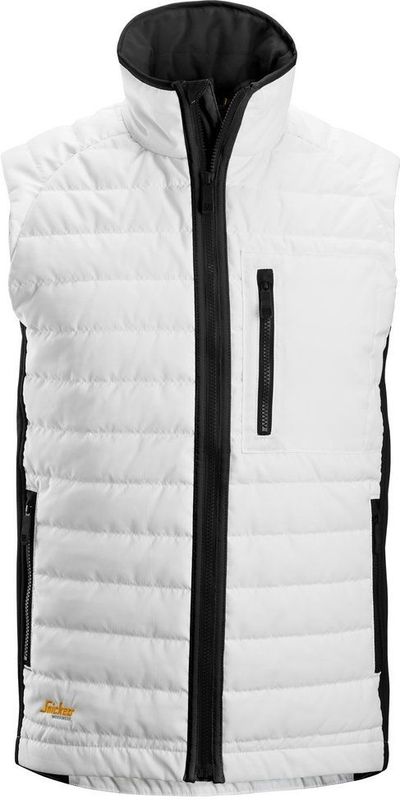 Snickers 4512 AllroundWork 37.5® Isolerende Bodywarmer Wit/Zwart maat XXL