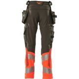 Mascot 19131-711 Broek met spijkerzakken Donkerantraciet/Hi-Vis Rood