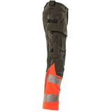 Mascot 19131-711 Broek met spijkerzakken Donkerantraciet/Hi-Vis Rood