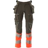 Mascot 19131-711 Broek met spijkerzakken Donkerantraciet/Hi-Vis Rood