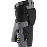 Snickers 6173 AllroundWork 4-Weg Stretch Korte broek Staalgrijs/Zwart maat 44