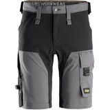 Snickers 6173 AllroundWork 4-Weg Stretch Korte broek Staalgrijs/Zwart maat 44