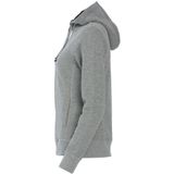 Clique Classic Hoody FZ Ladies Grijs Melange