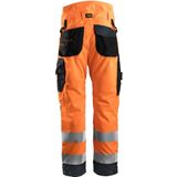 Snickers 6639 AllroundWork High-Vis 37.5 Isolerende Werkbroek+ Klasse 2 High-Vis Oranje/Staalgrijs