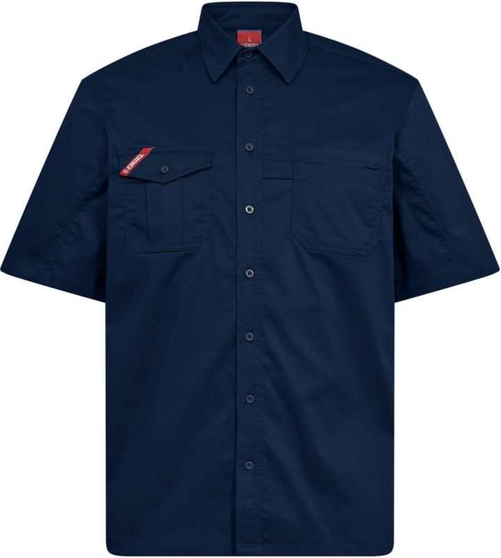 F. Engel 7184-812 Extend Stretch SS Mens Shirt Blue Ink maat XS