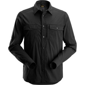 Snickers 8521 LiteWork Shirt met Lange Mouwen Zwart maat XS