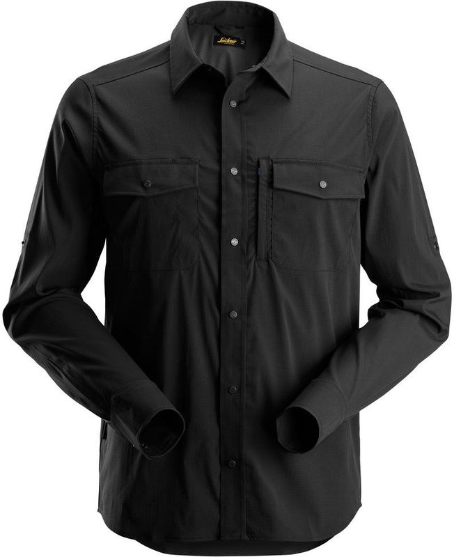 Snickers 8521 LiteWork Shirt met Lange Mouwen Zwart maat XS
