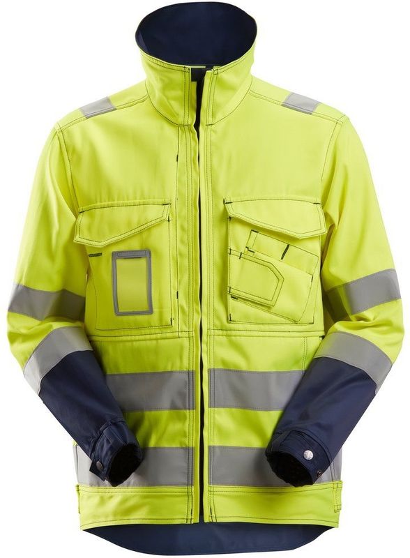Snickers 1633 High-Vis Jack Klasse 3 High-Vis Geel/Marineblauw maat XS