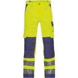 Dassy - Buffalo - Hogezichtbaarheidsbroek - Fluogeel/Marineblauw - 245gr