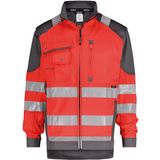 Dassy - Orlando - Hoge Zichtbaarheidsvest - Fluorood/Cementgrijs