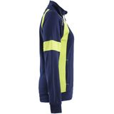 Blaklader - 3568 - Dames Sweatshirt - Met Rits - Gele Fluorescerende Zones