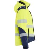 Blåkläder 4401-2513 Dames High Vis Lichtgewicht Softshell Winterjas High Vis Geel/Marineblauw maat L
