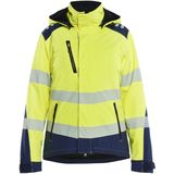 Blåkläder 4401-2513 Dames High Vis Lichtgewicht Softshell Winterjas High Vis Geel/Marineblauw maat L